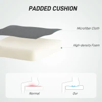 HOMCOM Armless Office Chair, 360° Swivel Desk Chair with Adjustable Height & Tilt Function for Home Office, Study, Dark Grey(m-4)