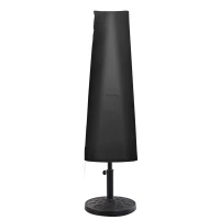 Outsunny Outdoor Large Umbrella Cover Patio Cantilever Banana Parasol Protector Weather Resistant Black(m-11)