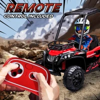 Aosom Kids Ride On Car 12V Battery-powered Electric Off-road UTV Toy 1.8-3.7 mph with High Roof Parental Remote Control Music Lights MP3 Suspension Wheels for 37-96 months(m-9)