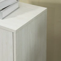 HOMCOM Freestanding Storage Cabinet, Bathroom Floor Cabinet with 4 Drawers and Door, White Wood Grain(m-9)