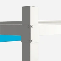 Outsunny 10' x 10' Retractable Pergola Canopy with Magnetic Fixture, UPF30+ Outdoor Pergola, Blue(m-9)