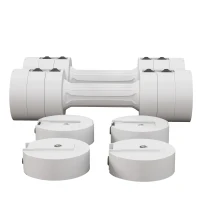 Soozier 11lbs Adjustable Dumbbell Set of Two, Hand Weights with 12 Weight Plates and Non-Slip Handles, for Men and Women, Home Gym Workout, White(m-2)