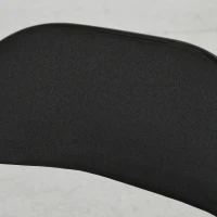 HOMCOM Set of 6 Metal Foldable Chairs, Linen Padded Folding Chairs with Cushion Seat and Open Back for Indoor, Black(m-7)