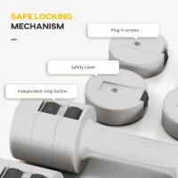 Soozier 11lbs Adjustable Dumbbell Set of Two, Hand Weights with 12 Weight Plates and Non-Slip Handles, for Men and Women, Home Gym Workout, White(m-6)