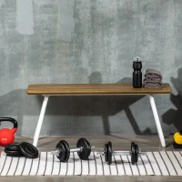 Soozier 44lbs 2-in-1 Adjustable Weight Barbell & Dumbbells Set, Free Weights Set with Non-Slip Handles for Home Gym Training, Black(m-1)