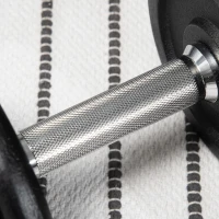 Soozier 44lbs 2-in-1 Adjustable Weight Barbell & Dumbbells Set, Free Weights Set with Non-Slip Handles for Home Gym Training, Black(m-9)