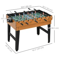 Soozier 43'' 4-in-1 Multi-Gaming Table, Tabletop Billiards Hockey Table Tennis Foosball Game, Easy Set up for Whole Family(m-3)