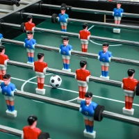 Soozier 43'' 4-in-1 Multi-Gaming Table, Tabletop Billiards Hockey Table Tennis Foosball Game, Easy Set up for Whole Family(m-9)