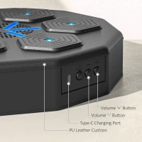 Soozier Music Boxing Machine with Gloves and Bluetooth Connection, Wall Mounted LED Light Smart Music Boxing Machine for Adults Punching Beat Training Stress Relief(m-6)