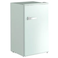 HOMCOM Retro Mini Fridge, 3.1 Cu. Ft Single Door Compact Refrigerator with Adjustable Thermostat, 2 Glass Shelves, Green(m-2)