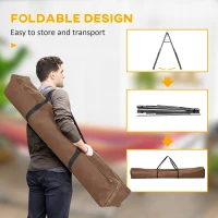 Outsunny Portable Hammock Stand, 2-in-1 Hammock Net Stand and Hanging Space, Patio, Garden, Yard, Black(m-5)