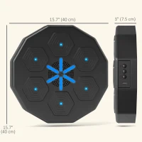 Soozier Music Boxing Machine with Gloves and Bluetooth Connection, Wall Mounted LED Light Smart Music Boxing Machine for Adults Punching Beat Training Stress Relief(m-3)