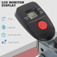 Soozier Upright Elliptical Trainer, Air Walker Exercise Machine with LCD Monitor for Aerobic Exercise, Gazelle Glider for Home, 242lbs Capacity, Grey(m-5)