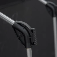 Outsunny Lightweight Camping Cot, Aluminium Portable Folding Bed w/ Strong Support 331 lbs and Carry Bag for Camping, Black(m-9)