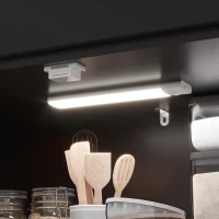 HOMCOM 71" Kitchen Pantry Cabinet with LED Lights, 6 Spice Racks, a Drawer and 4 Adjustable Shelves, Black(m-10)