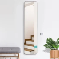 HOMCOM Full Length Mirror for Bedroom, Free Standing Dressing Mirror, Wall Mirror with Wood Frame, 15" x 61", Black(m-9)