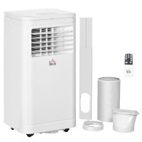HOMCOM 8,000 BTU Portable AC Unit for Apartment , Compact, Movable & Evaporative Cooler for Small Spaces, White