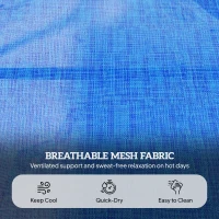 Outsunny Folding Lounge Chair w/ Reclining Back, Dark Blue(m-6)