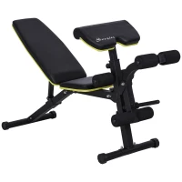 Soozier Adjustable Weight Bench, Sit Up Dumbbell Bench, Multi-Functional Purpose Hyper Extension Workout Bench with Adjustable Seat and Back Angle(m-2)