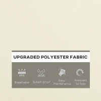 Outsunny Seat Cushion Back Pillows Replacement Set of 2, Patio Chair Cushions Set for Indoor Outdoor, Cream White(m-4)