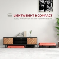 Soozier Adjustable Aerobic Stepper, 3-Level with Risers 4", 6", 8" Exercise Step Platform for Home Gym Fitness Workout, 330lbs Weight Capacity, Red(m-6)