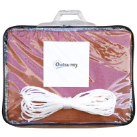 Outsunny Rectangle 13' x 20' Canopy Sun Sail Shade Garden Cover UV Protector Outdoor Patio Lawn Shelter with Carrying Bag (Red)(m-10)