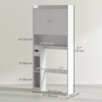 HOMCOM Farmhouse Over the Toilet Cabinet with Barn Doors, Over the Toilet Storage Cabinet with Adjustable Shelf, White(m-3)