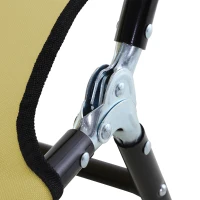 Outsunny Folding Chaise Lounge Pool Chairs, Outdoor Sun Tanning Chairs with 5-Level Reclining Back, Steel Frame for Beach, Yard, Patio, Beige(m-7)