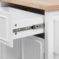 Kitchen Island with Drop Leaf and Power Outlet, Rolling Cart on Wheels, 4 Doors, Adjustable Shelves, Perfect for Kitchen and Dining Room, White(m-9)