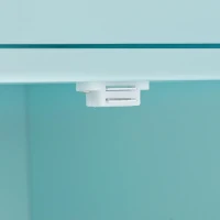 Kitchen Cart with 4-Door Cabinet, 2 Locking Wheels, Shelves and Racks, Cooking Island with Wood Top, 54.5" L x 18.5" W x 36" H, Mint Green(m-12)