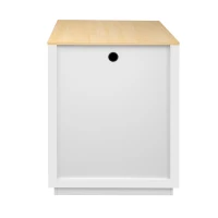 Kitchen Island with Extendable Table, Double-Sided Storage, Power Outlet, Adjustable Shelves, Lockable Wheels, 83" L x 27.5" W x 36" H, White Oak(m-17)