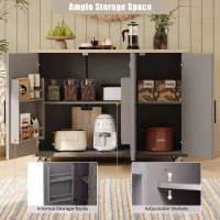 Kitchen Island with Drop Leaf, Rolling Cart on Wheels, Adjustable Shelves, Internal Storage Rack, Towel Rack, 51" L x 29.5" W x 36" H, Brown(m-5)