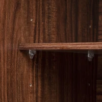 Farmhouse Kitchen Pantry Cabinet, Freestanding Cupboard with 2 Large Drawers, 8 Door Shelves, Adjustable Shelves, Anti-Tip Kit, Brown(m-13)