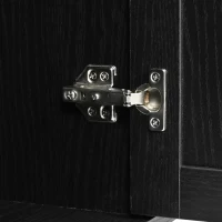 Farmhouse Kitchen Island with Storage Drawers, Power Outlet, Drop Leaf, Spice Rack, Rolling Cart on Wheels, 53.5" L x 29" W x 36.5" H, Black(m-13)