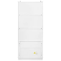 Farmhouse Kitchen Pantry Cabinet with Embossed Texture, 2 Drawers, 8 Door Shelves, Adjustable Shelves, Anti-Tip Kit, 30.5" L x 16" W x 71" H, White(m-16)