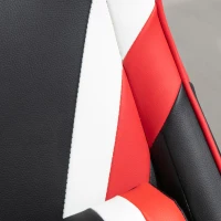 Vinsetto Gaming Chair, Racing Style Computer Recliner with Lumbar Support, Footrest and Cup Holder, Black/White/Red(m-9)