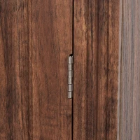 Farmhouse Kitchen Pantry Cabinet, Freestanding Cupboard with 2 Large Drawers, 8 Door Shelves, Adjustable Shelves, Anti-Tip Kit, Brown(m-12)