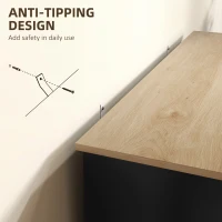 HOMCOM Modern Sideboard Cabinet, 41" Kitchen Buffet Cabinet with Drawer, Adjustable Shelf, 3 Doors for Dining Room, Black(m-6)