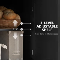 HOMCOM Modern Sideboard Cabinet, 41" Kitchen Buffet Cabinet with Drawer, Adjustable Shelf, 3 Doors for Dining Room, Black(m-5)