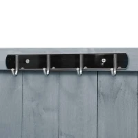 Outdoor Kitchen Island with Raised Shelf, Storage Cabinet, Stainless Steel Top, Rolling Grill Cart with Adjustable Shelves, Spice Rack, Grey+Blue(m-12)