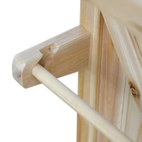 Outdoor Kitchen Island with Stainless Steel Top, Spice and Towel Rack, Rolling Bar Cart with Lockable Wheels, 50" L x 18.5" W x 36.5" H, Natural(m-10)