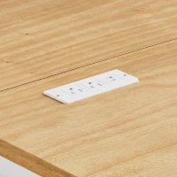 Kitchen Island with Power Outlet and Drop Leaf, 4 Door Shelves, Rolling Cart with Adjustable Shelves, Hidden Wheels, 55.5" L x 30" W x 36" H, White(m-13)