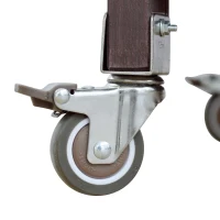 Outdoor Kitchen Island with Spice and Towel Rack, Stainless Steel Top, Rolling Bar Cart with Lockable Wheels, 50" L x 18.5" W x 36.5" H, Dark Brown(m-14)