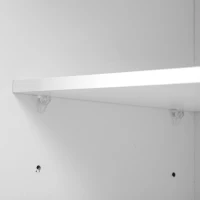 Farmhouse Kitchen Pantry Cabinet with Embossed Texture, 2 Drawers, 8 Door Shelves, Adjustable Shelves, Anti-Tip Kit, 30.5" L x 16" W x 71" H, White(m-13)