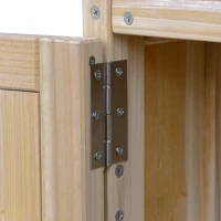 Outdoor Kitchen Island with Stainless Steel Top, Spice and Towel Rack, Rolling Bar Cart with Lockable Wheels, 50" L x 18.5" W x 36.5" H, Natural(m-13)