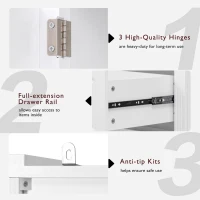 Farmhouse Kitchen Pantry Cabinet with Embossed Texture, 2 Drawers, 8 Door Shelves, Adjustable Shelves, Anti-Tip Kit, 30.5" L x 16" W x 71" H, White(m-7)