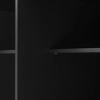 Kitchen Island Cart with Drop Leaf and Power Outlet, Internal Rack, Rolling Kitchen Storage on 5 Wheels, 48" L x 30" W x 37" H, Black(m-14)