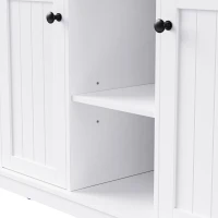 5-Wheel Kitchen Island Set with 2 Bar Stools, Shelves and Drawers, Power Outlet, Internal Rack, Utility Island with Drop Leaf, Bamboo Sticks, White(m-13)