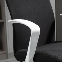 Vinsetto Linen Mid Back Office Chair With Tilt Function, Swivel Computer Chair, Black(m-10)