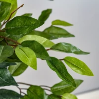 HOMCOM 5FT Artificial Ficus Tree, Fake Tree with Leaves, Faux Plant in Nursery Pot for Indoor Decoration(m-7)